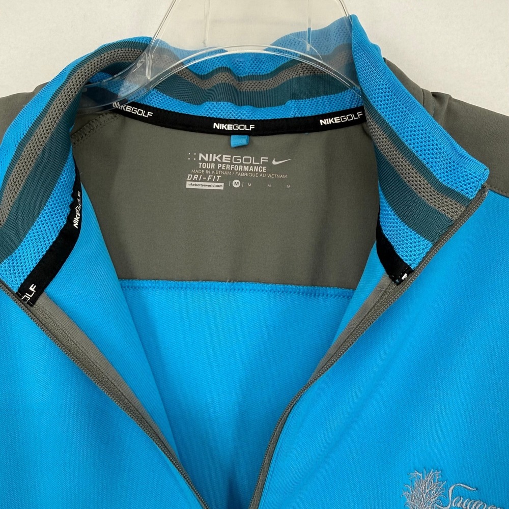 Nike Golf Tour Performance‎ Dri-FIT 1/4 Zip Pullover Blue Gray 585777-438 Mens M - Picture 7 of 11